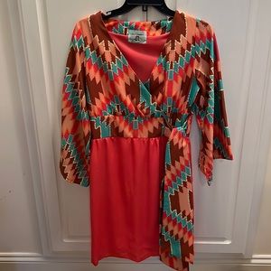 Judith March dress Retro Print Vintage style Medium